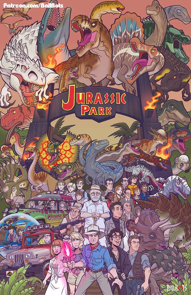 Park Jurajski; plakat puzzle online