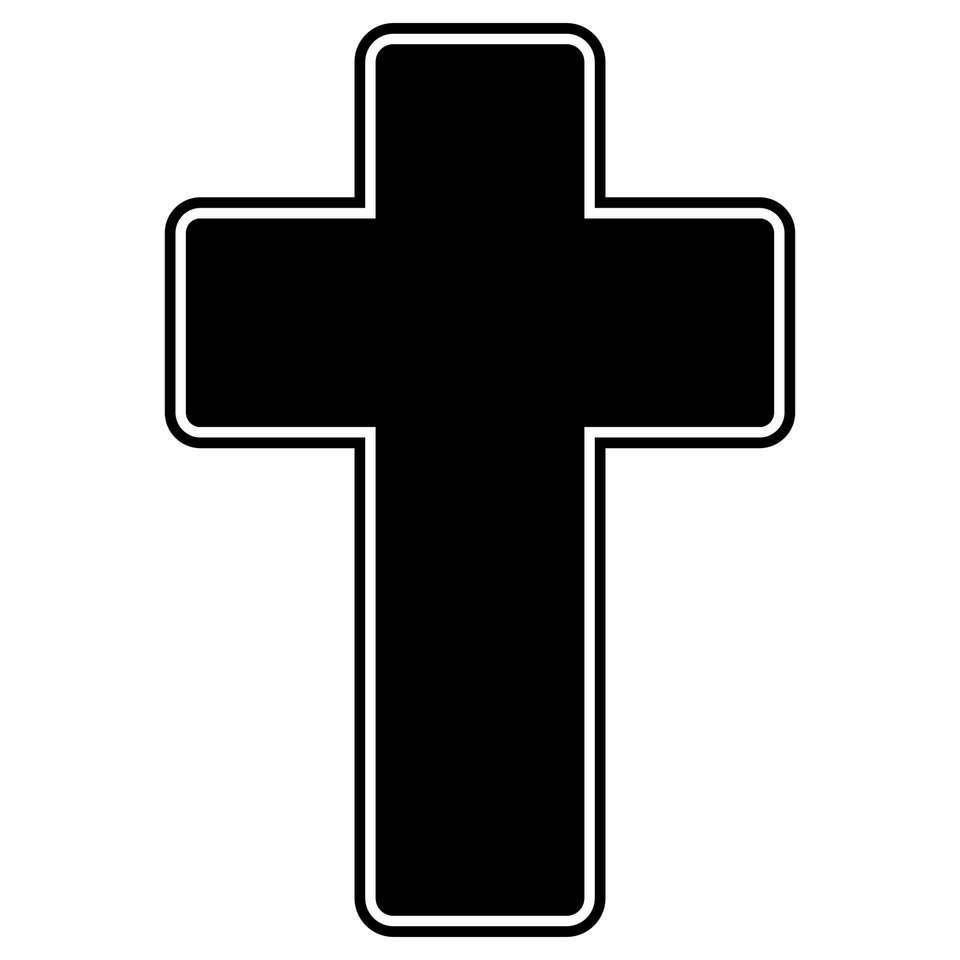 krzyż w kolorze czarnym puzzle online