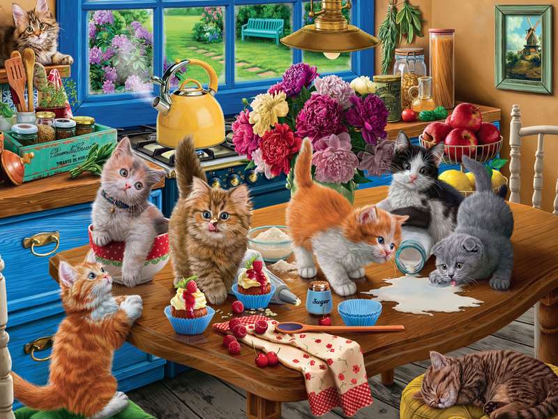 Kocięta robią bałagan #226 puzzle online