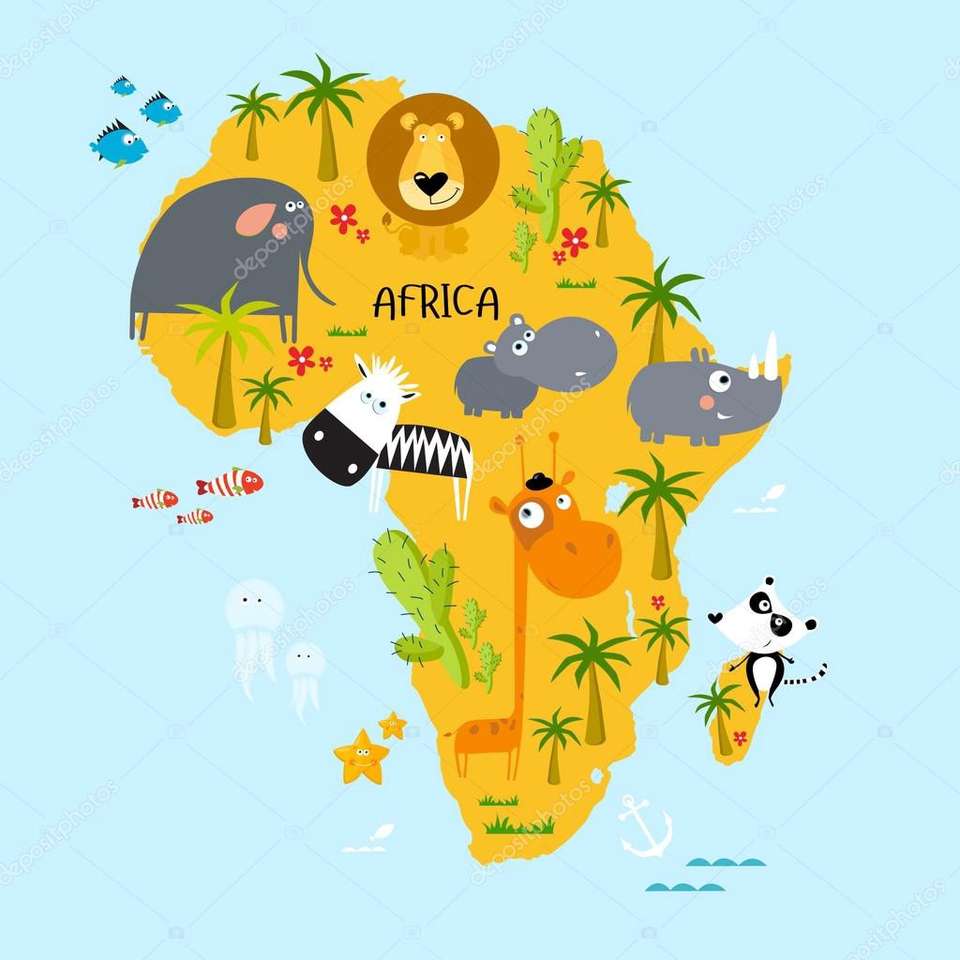 kontynent afryka puzzle online
