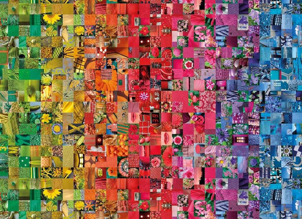 Kolorowe kolory mozaiki puzzle online