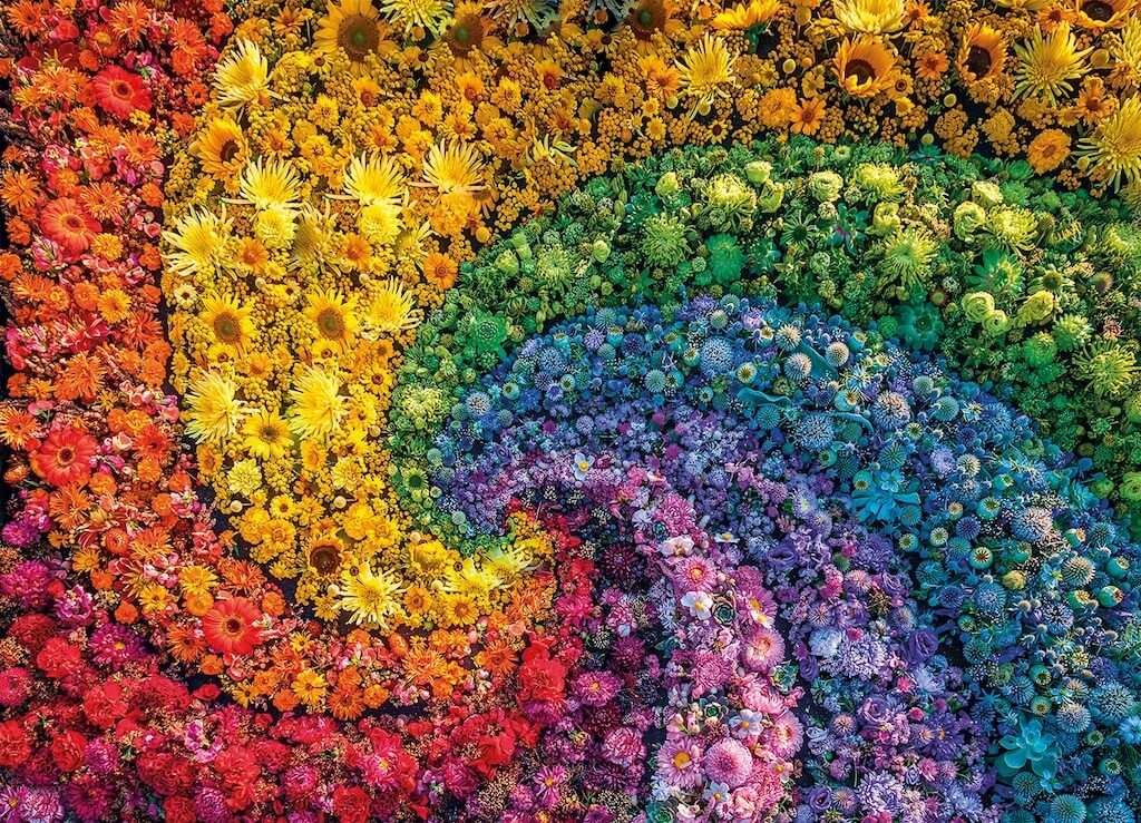Zakręcony kwiatowy dywan puzzle online