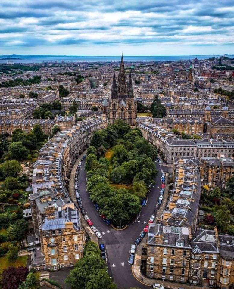 krajobraz Edynburga puzzle online