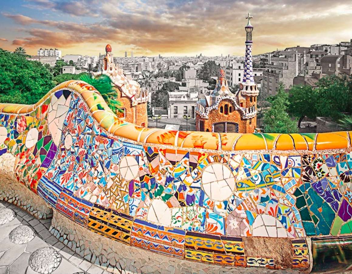 Barcelona -Piękny Park Guell puzzle online