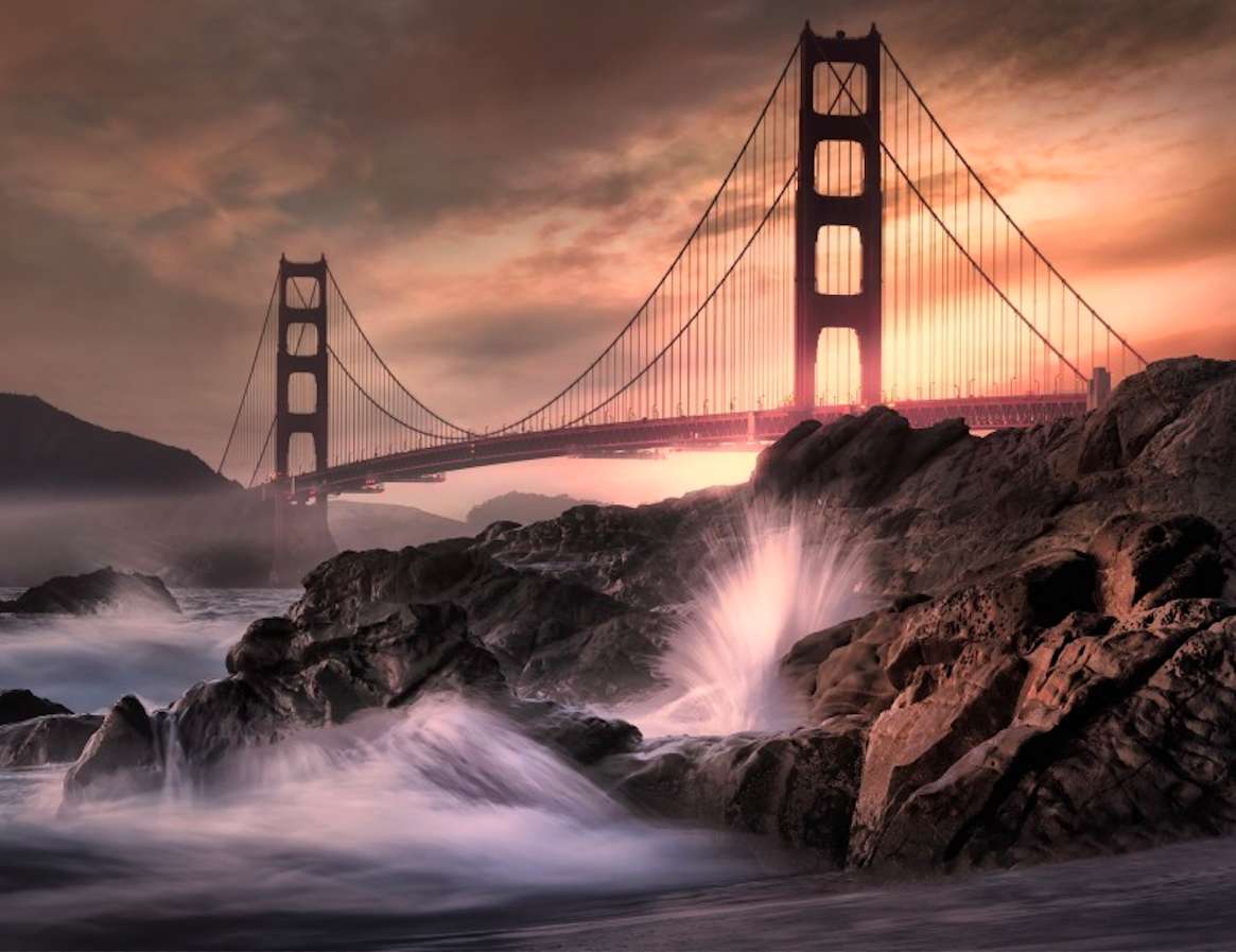 San Francisco-Most złotej bramy-robi wrażenie:) puzzle online