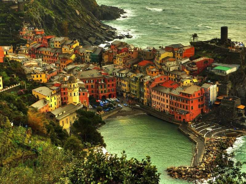 Włochy- Bajeczna Vernazza-Wybrzeże Amalfi, puzzle online