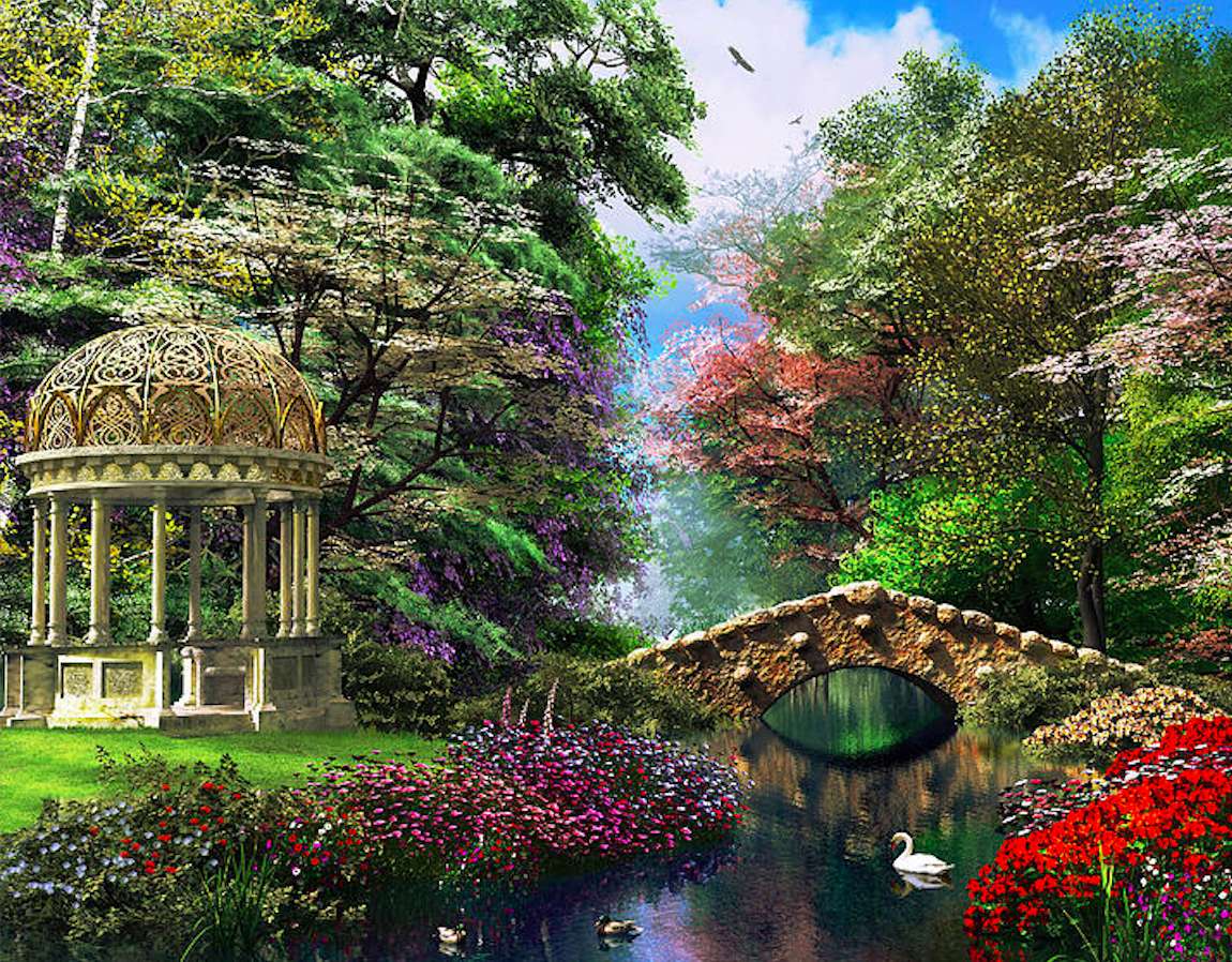 Piękny ogród pokoju puzzle online