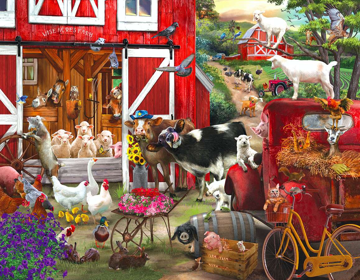 Farma pełna zwierząt-spotkanie puzzle online