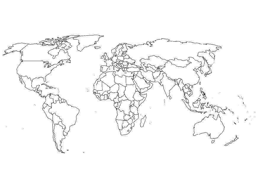 Mapa świata puzzle online