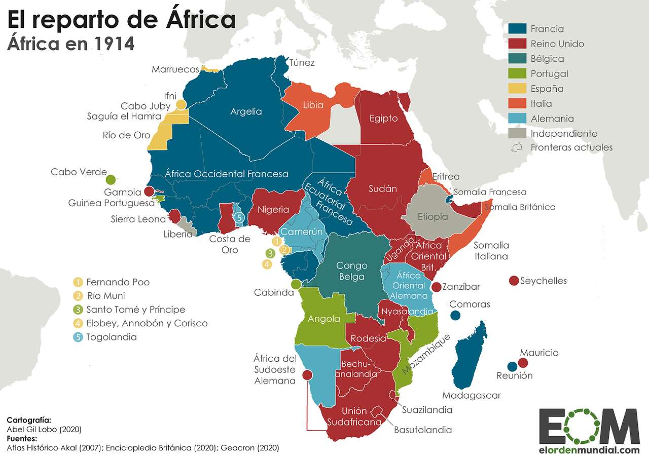 podział Afryki puzzle online