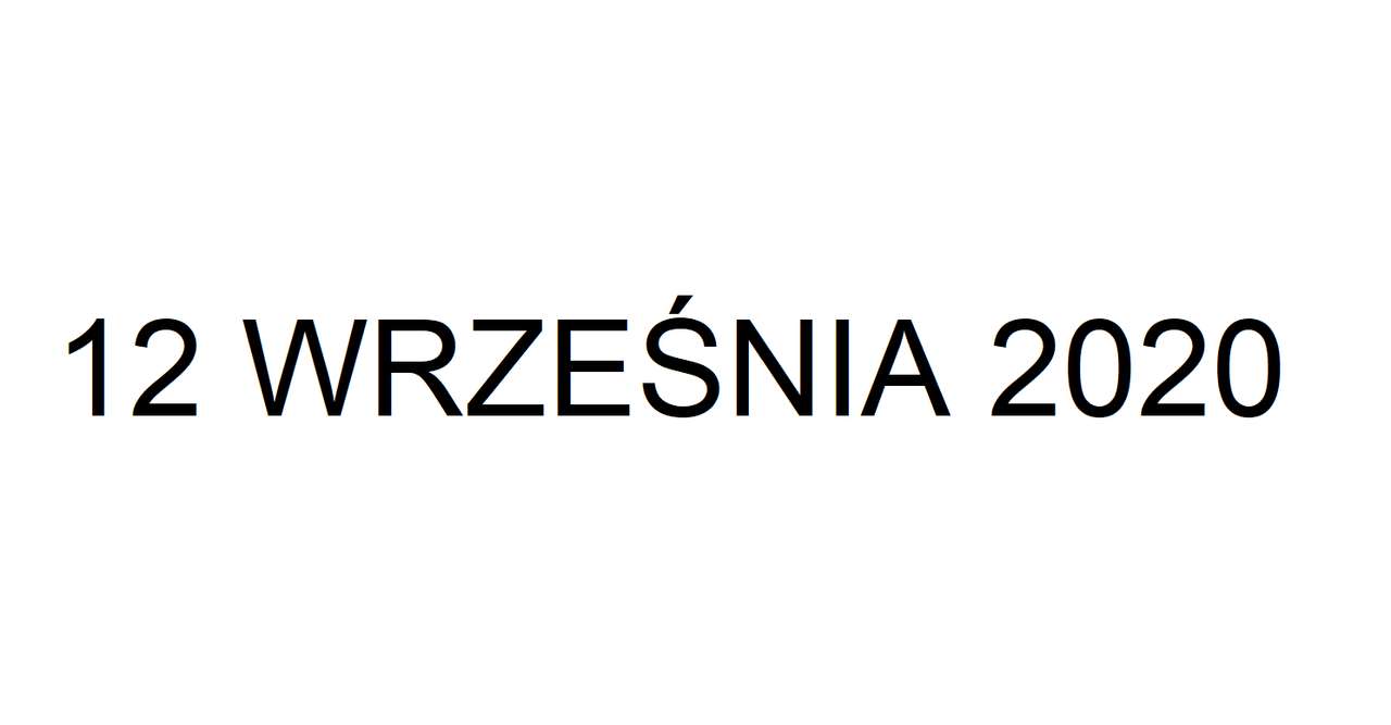 12 WRZEŚNIA 2020 puzzle online