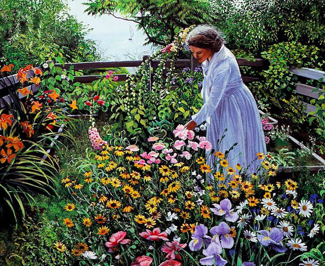 Ogrodniczka w swoim bajkowym ogródku puzzle online