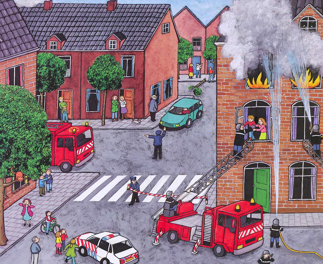 Pożar-Straż Pożarna w akcji puzzle online