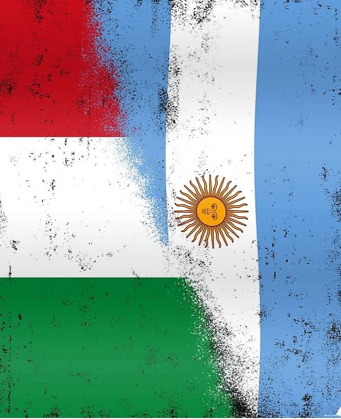 Flaga Argentyny do Włoch puzzle online