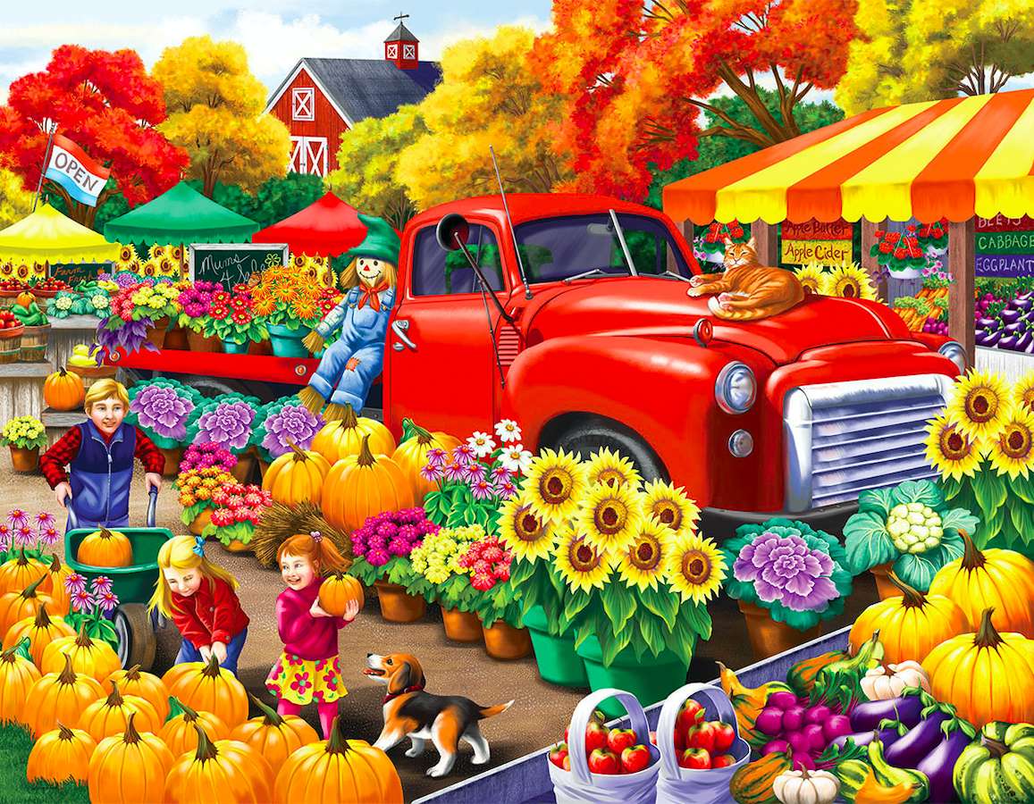 Rynek rolniczo-ogrodniczy-piękna natury puzzle online