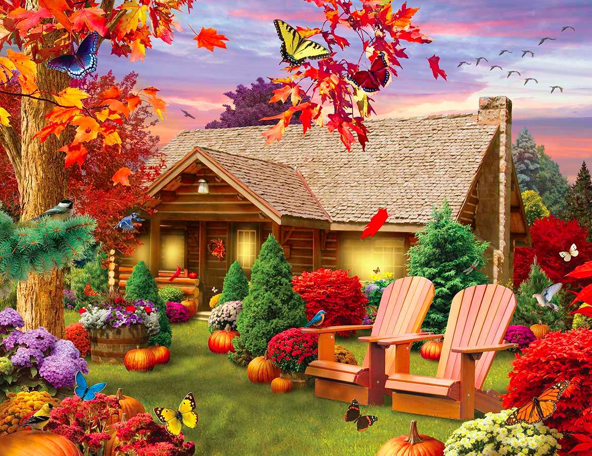 Piękny, ciepły jesienny dzień puzzle online