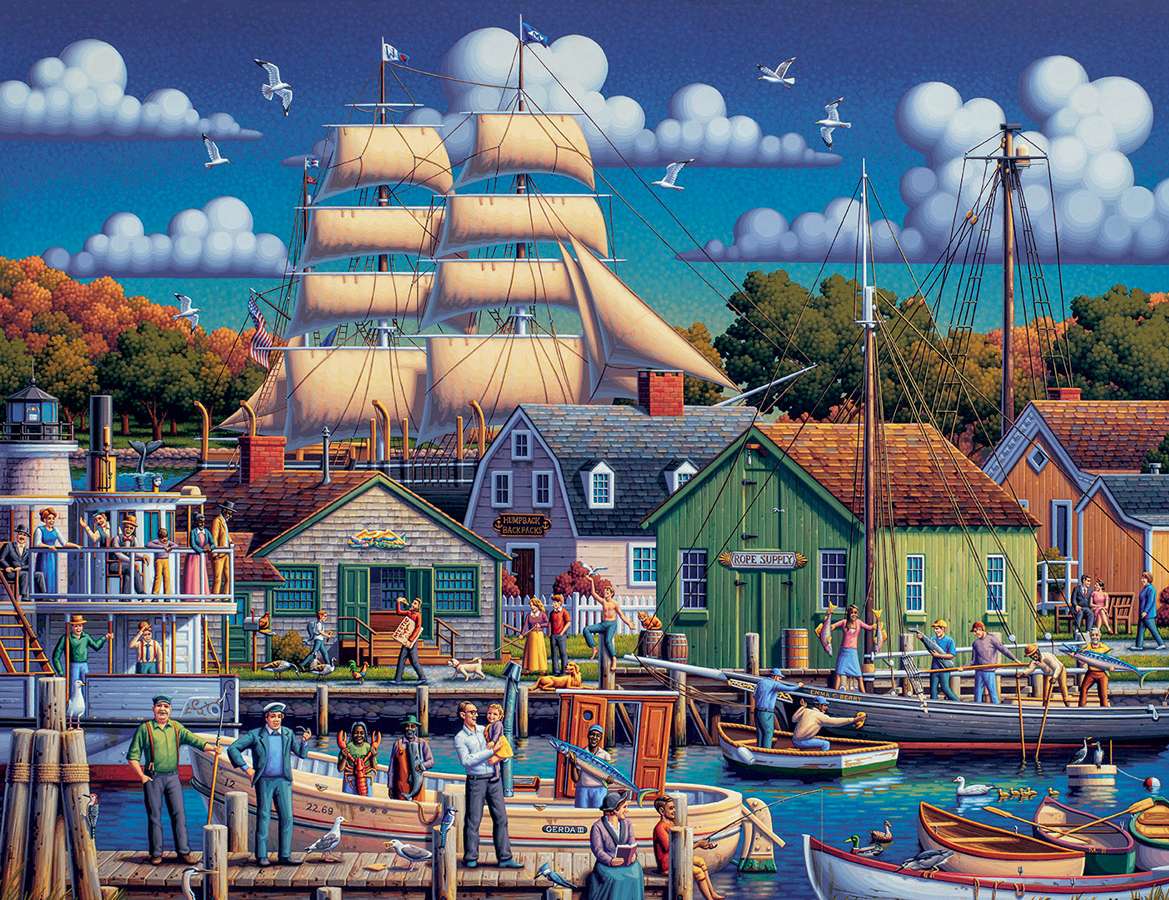 Port-Muzeum drewnianych statków i łodzi puzzle online