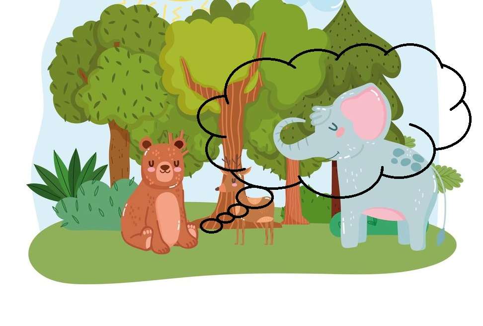 niedźwiedź i słoń puzzle online