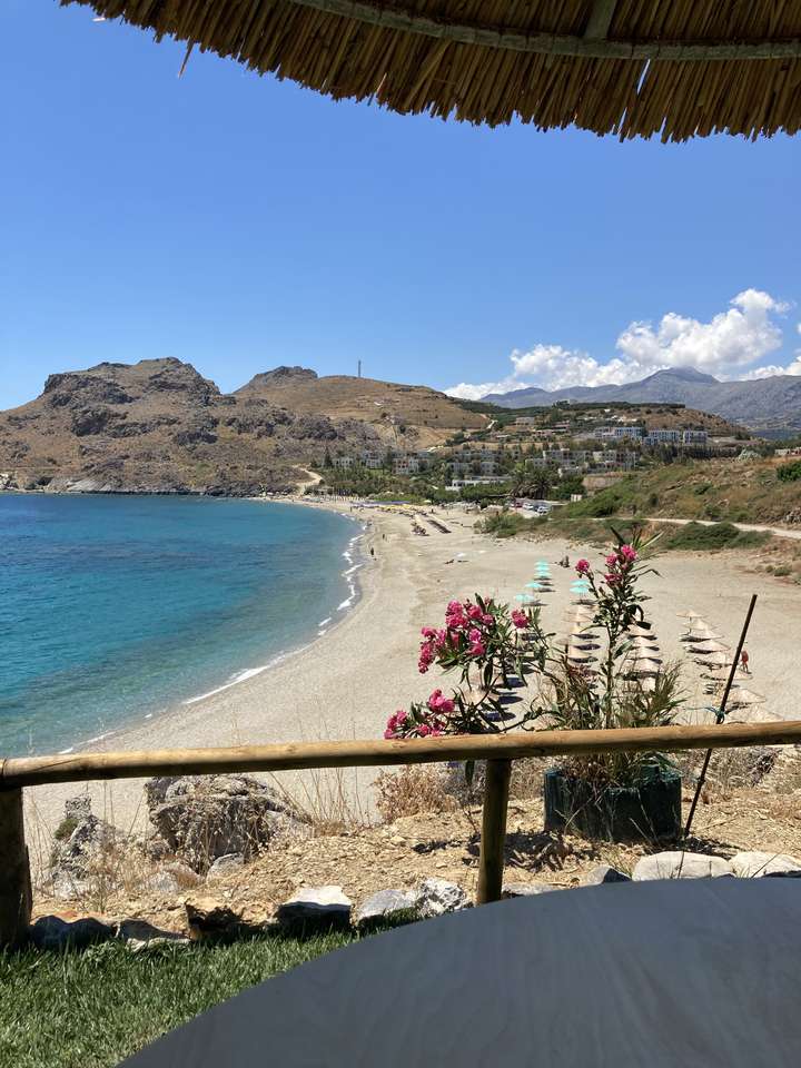 Kreta Widok na plażę Amoudi puzzle online