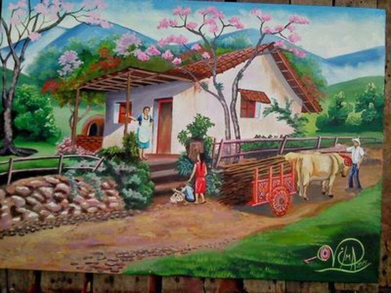Dom na wsi w moim kraju Kostaryka puzzle online
