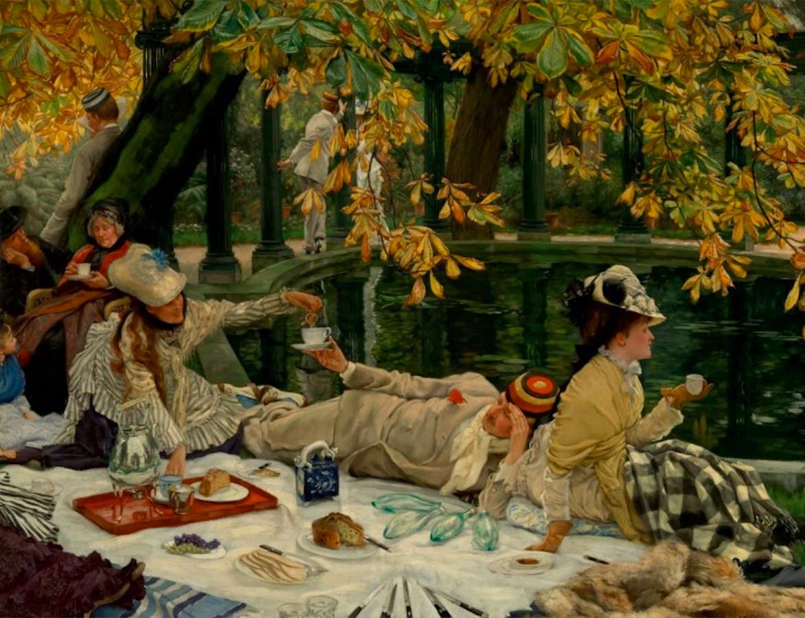 Jesienny piknik w dawnych czasach puzzle online