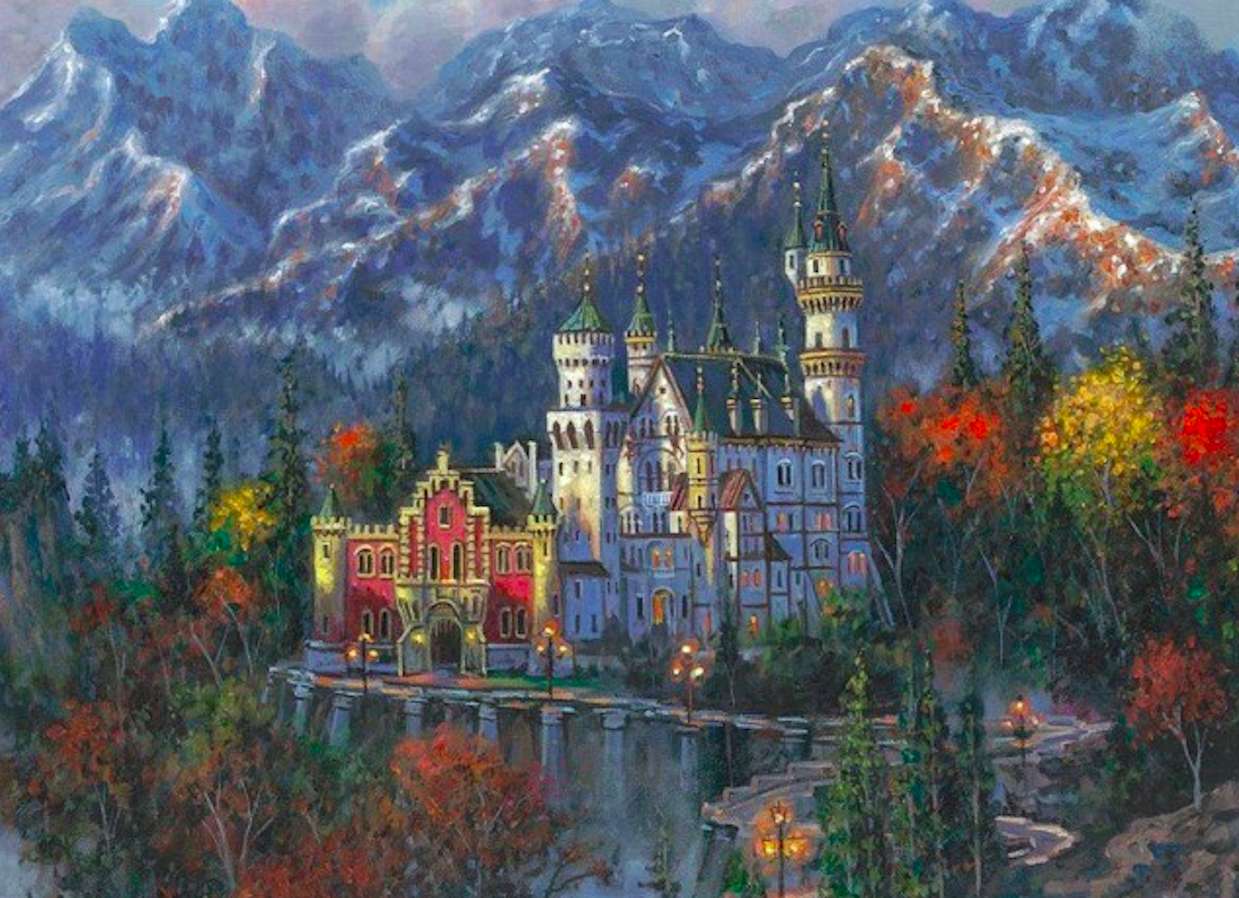 Piękny zamek w Bawarii jesienią puzzle online