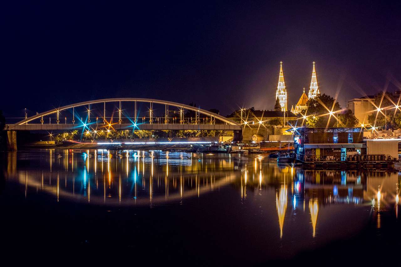 Szeged nocą puzzle online