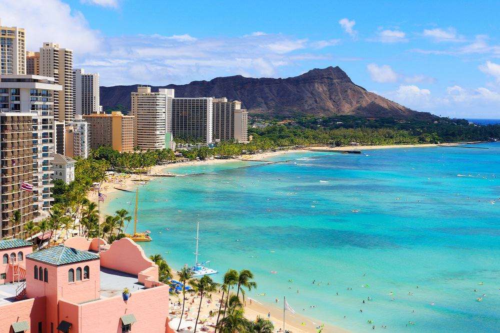 Plaża na Hawajach i Ocean Spokojny puzzle online