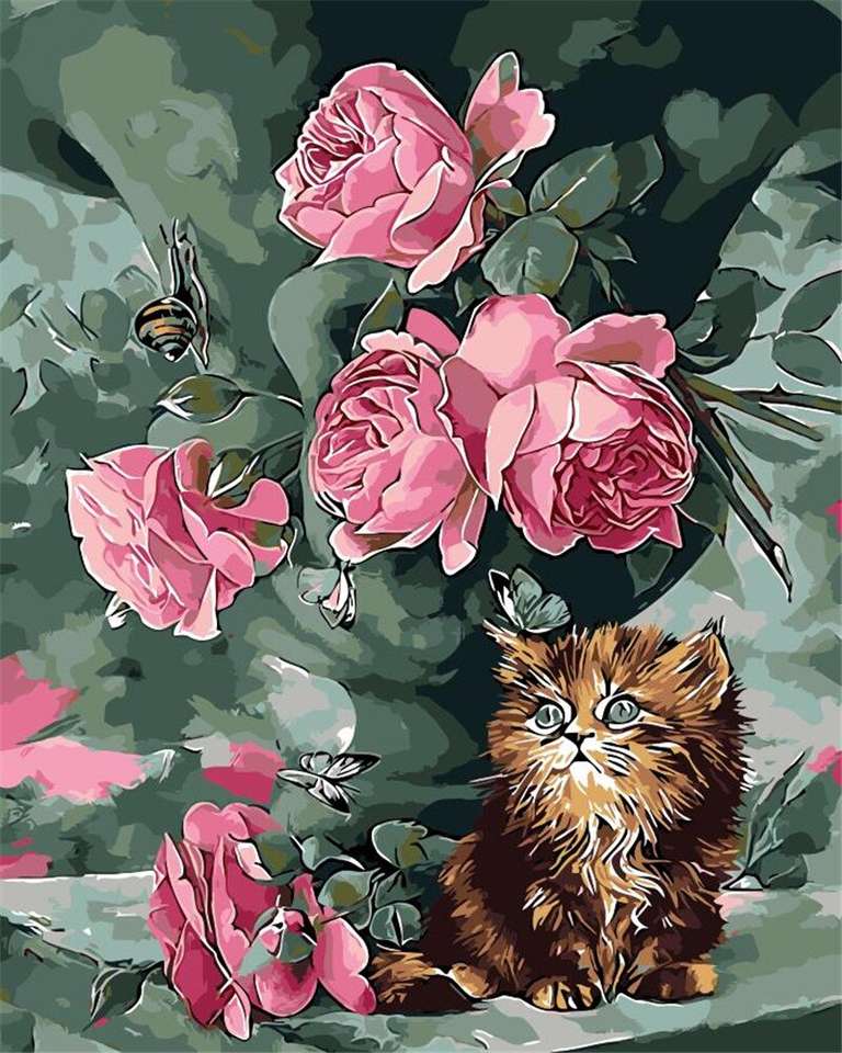 Obraz- róże różowe puzzle online
