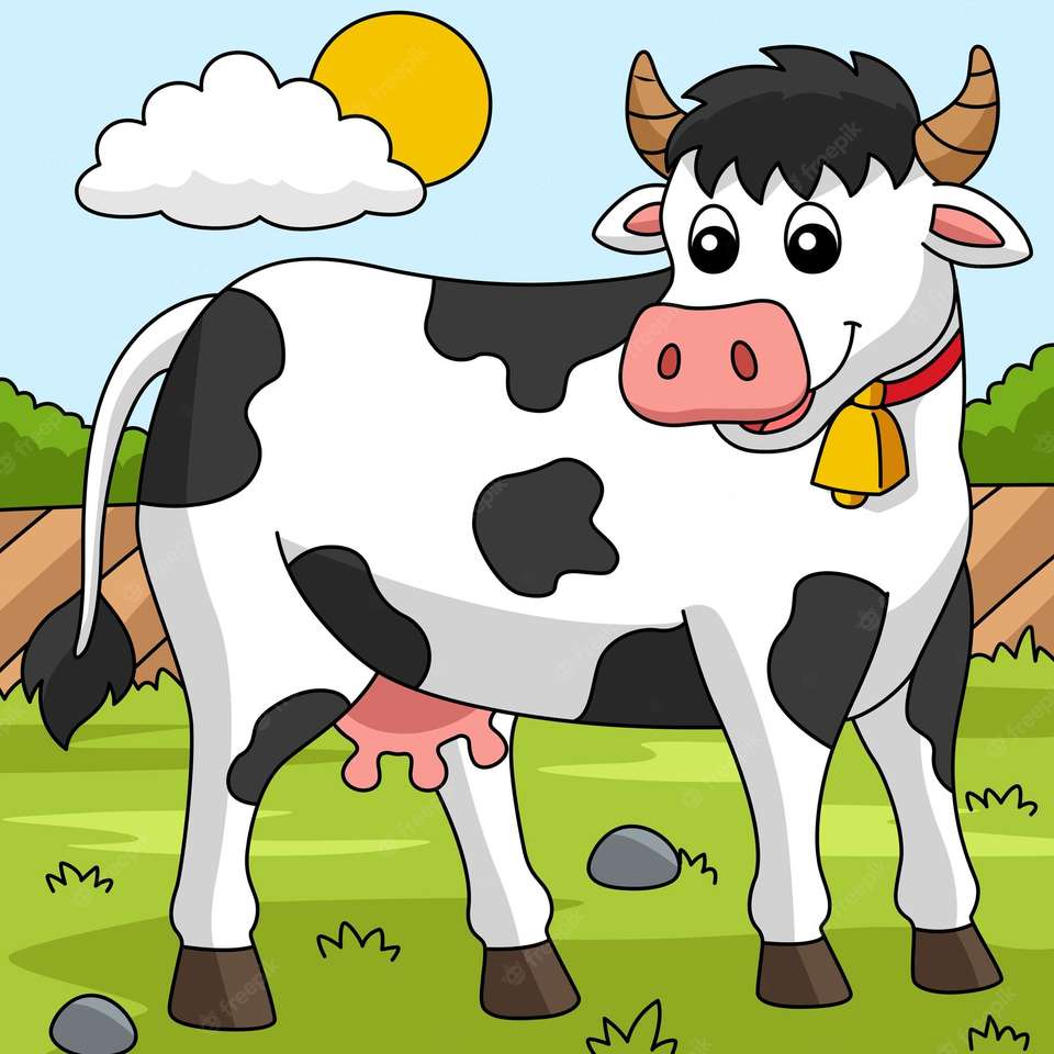 wiosenna krowa puzzle online