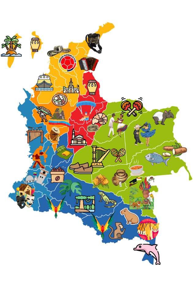 Kolumbia mapa puzzle online