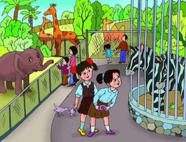 dzieci w zoo puzzle online