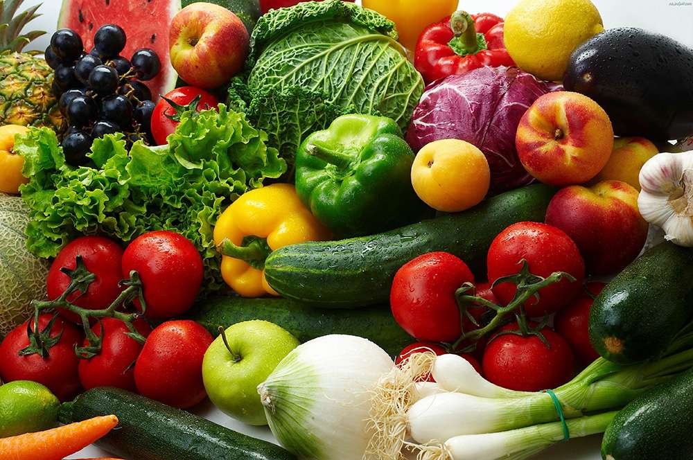 Dieta bogata w warzywa i owoce puzzle online