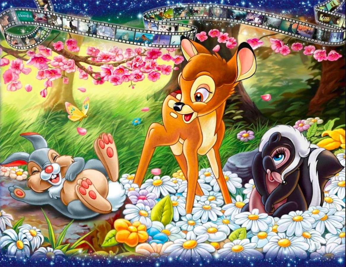 Urocza Bambi i jej przyjaciele puzzle online