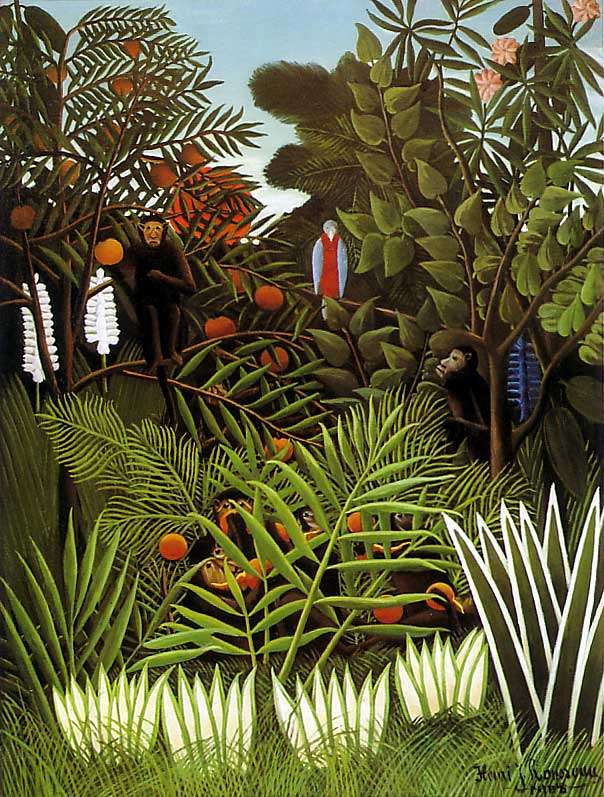 Rousseau: Exotic landscape puzzle online