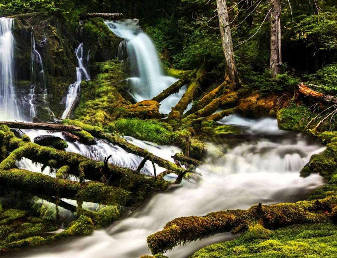 Waszyngton-Skamania County-Big Creek Falls-cudo puzzle online
