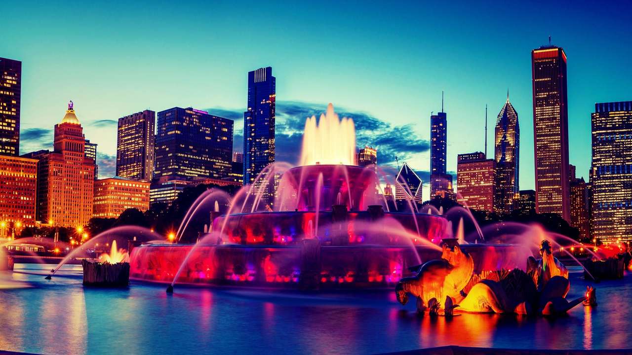 Buckingham Fountain - Chicago puzzle online
