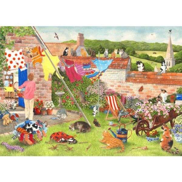 Kocięta cieszą się ogrodem #247 puzzle online
