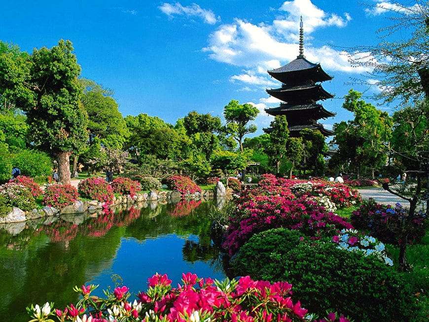 Ogród botaniczny w Japonii puzzle online