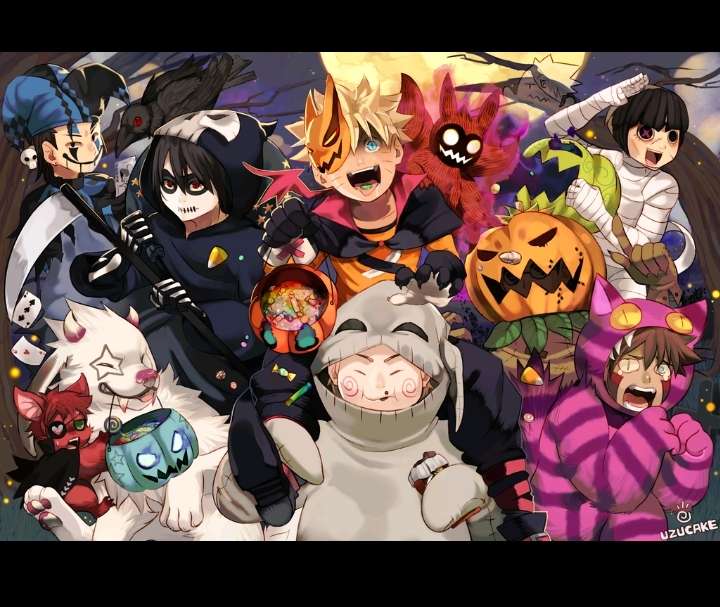 Halloween z Naruto puzzle online