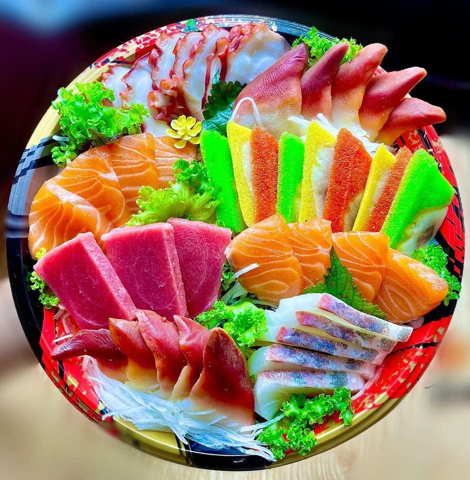 Sashimi – japońskie jedzenie surowego mięsa puzzle online