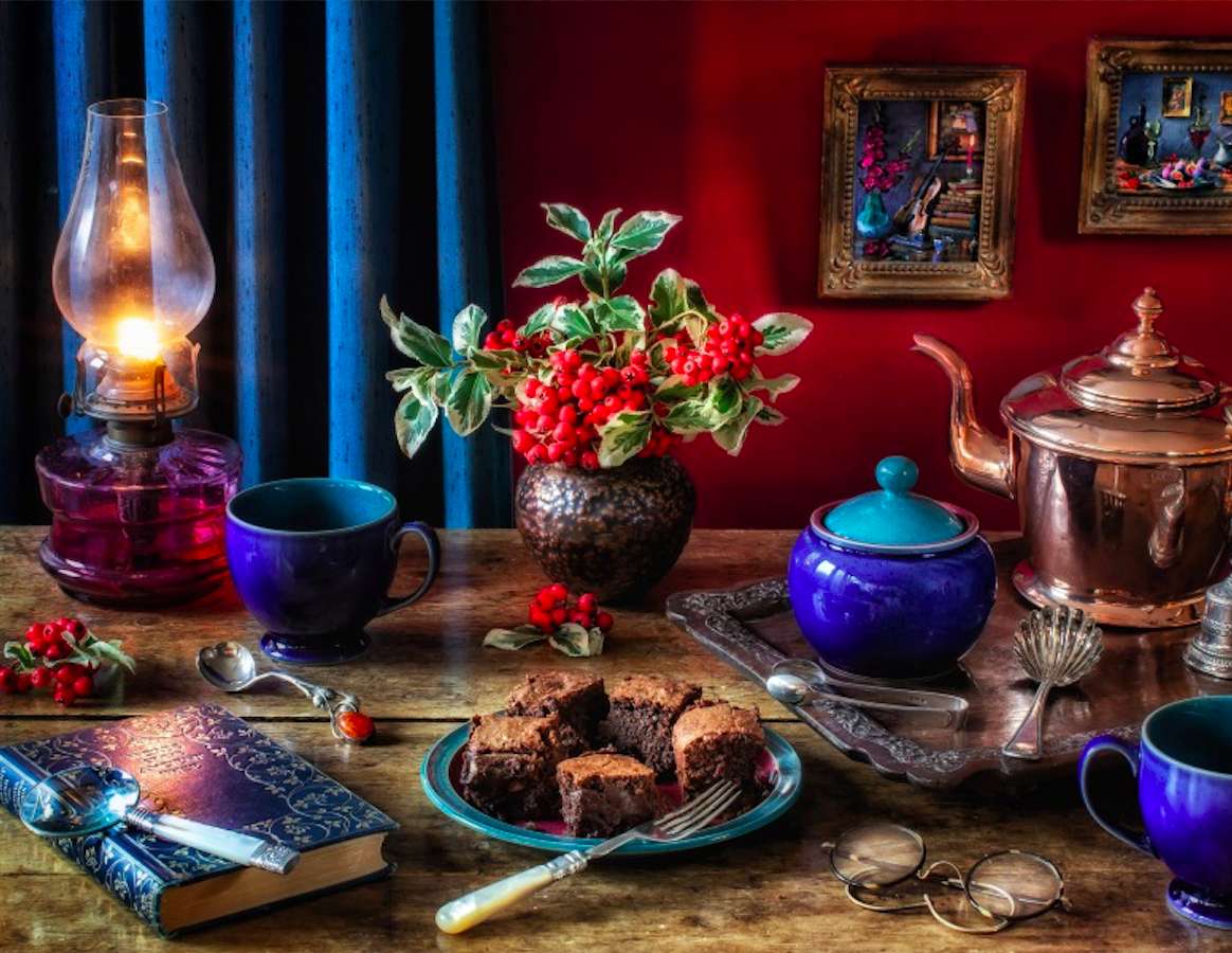 Poobiednia jesienna herbatka z piernikiem puzzle online