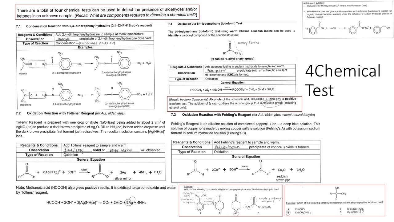 Aldehyd ketonu karbonylowego - 4 Test chemiczny puzzle online