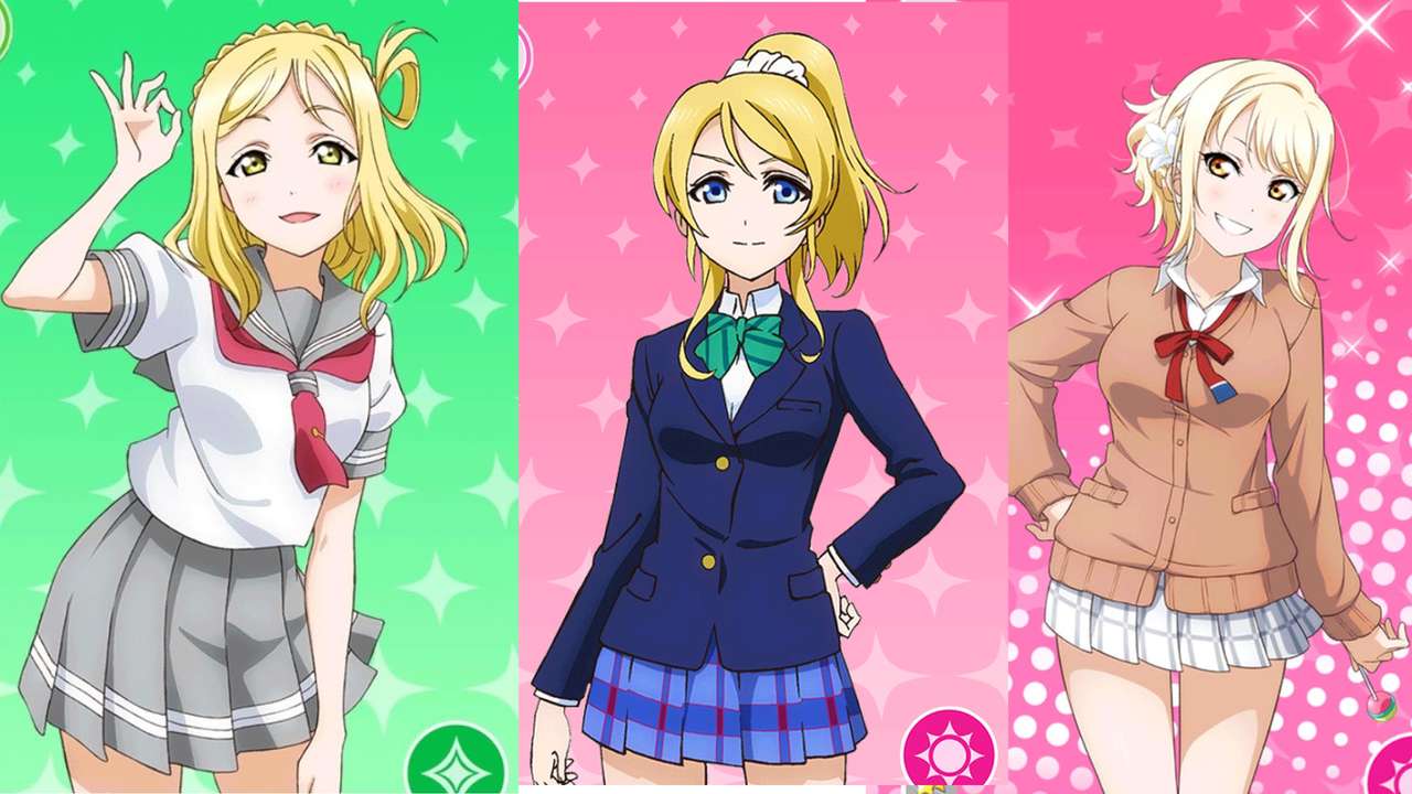 Mari ohara, Eli ayase i Ai miyashita puzzle online