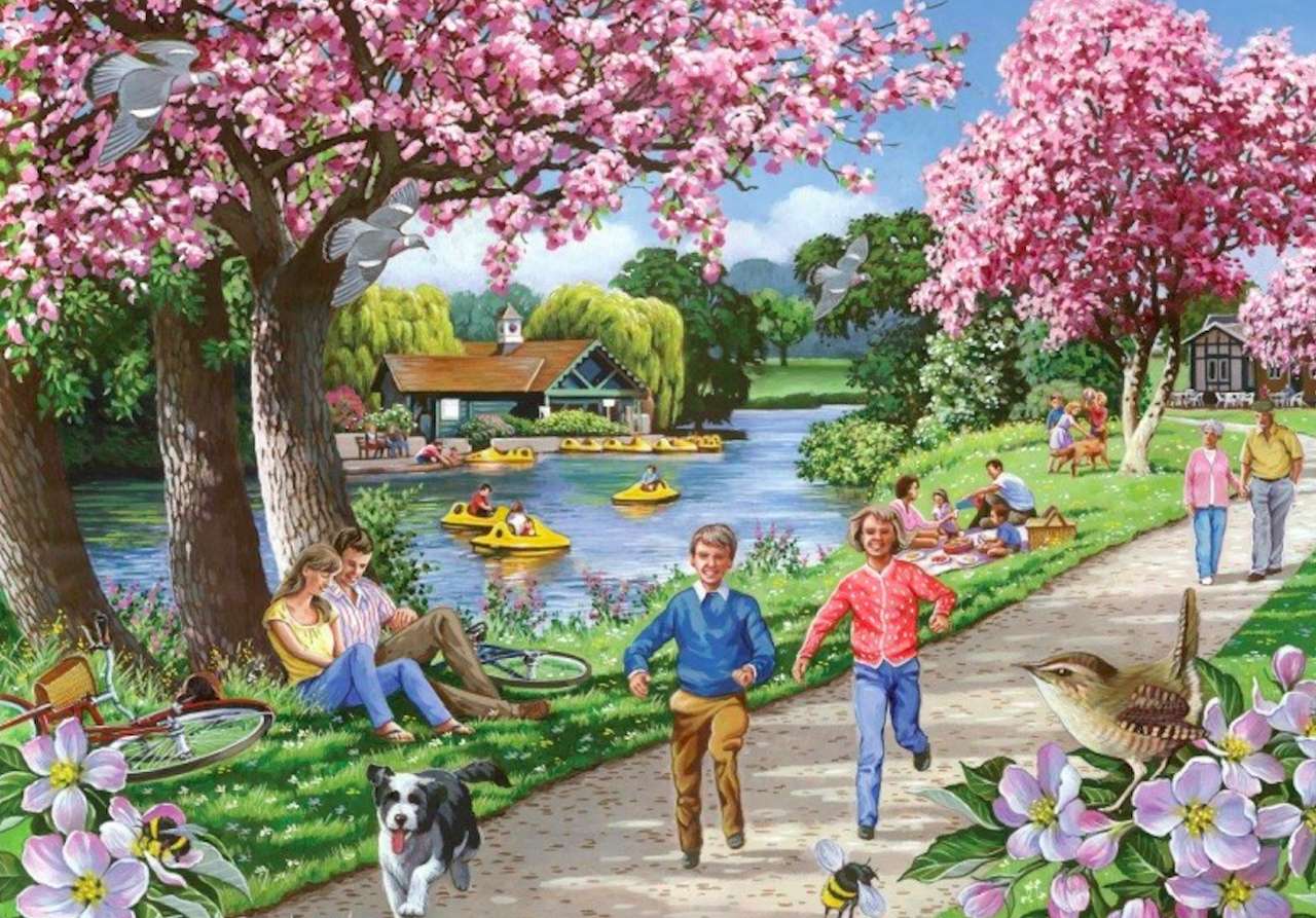 Piękny wiosenny dzień w parku puzzle online