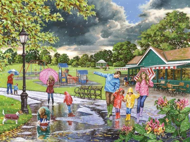 Fun in puddles-Zabawa w kałużach puzzle online