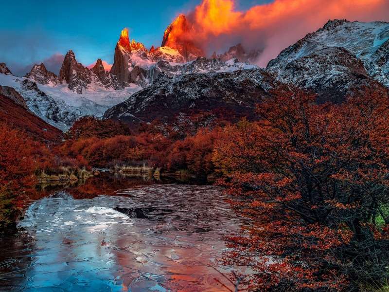 Argentyna-Patagonia zimową porą, co za widok puzzle online