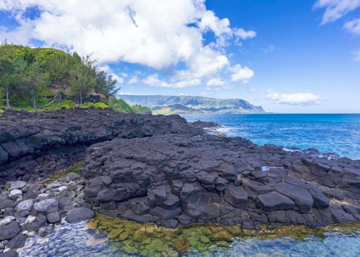 Kauai- Princeville-Kąpiel Queens, coś pięknego puzzle online