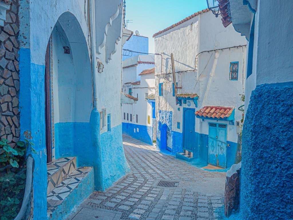 Marokańskie niebieskie domy puzzle online