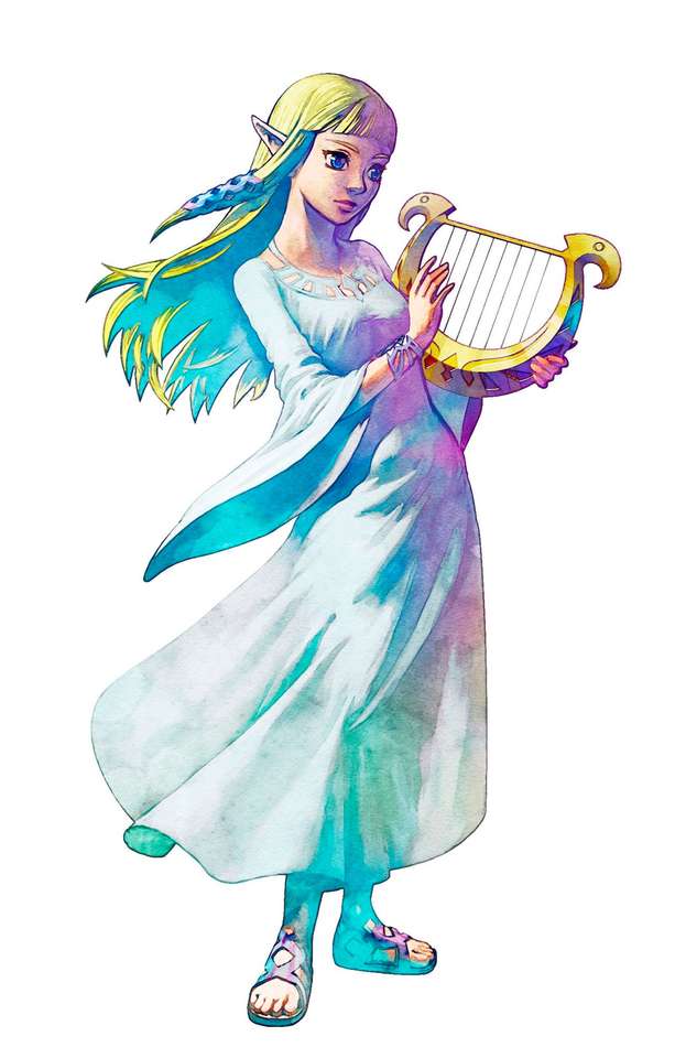 Zelda gra na harfie puzzle online